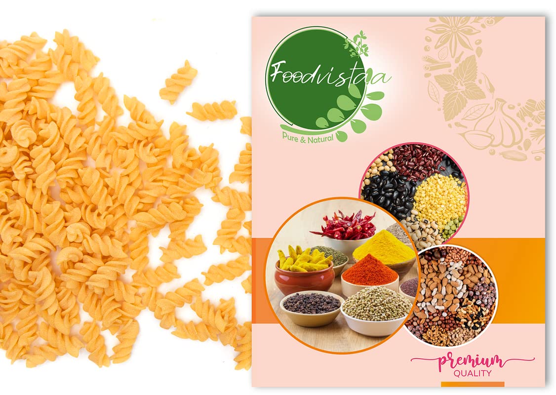 Foodvistaa Fusilli Pasta/ fusilli rigate/ Rotini corckscrew Short-Like Shaped Pasta/spirali pasta-400gm.