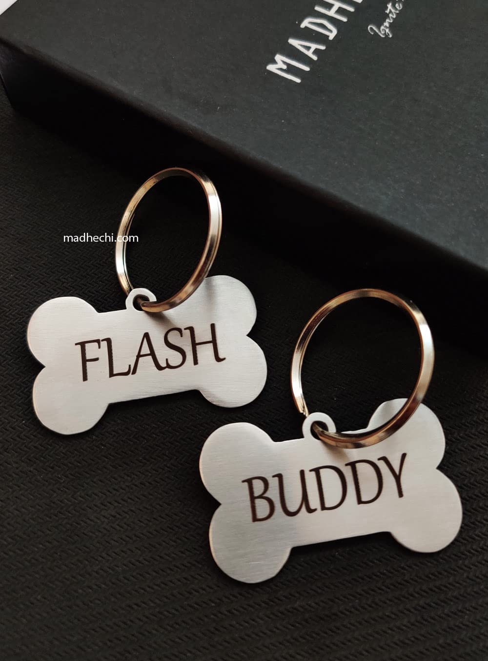 Madhechi® Dog Name tag Pet ID Personalized Stainless Steel Engraved Tag for Pet Dog, Cat ID Customized Dog Tag (Dog Name Tag - Simple Bone Shape, 5 cm) (B09LHQVP37) Amazon Price History, Amazon Price Tracker