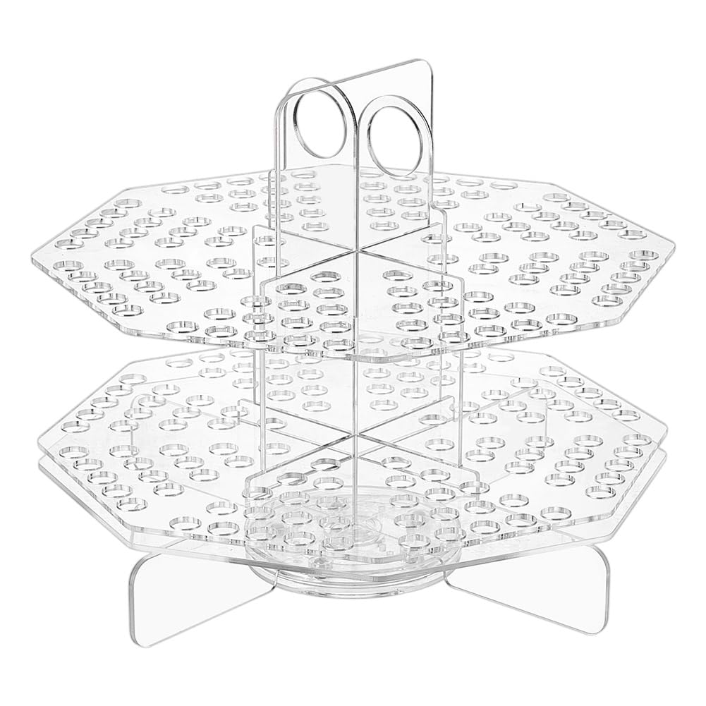UNICRAFTALE 120 slot trasparente portapenne acrilico matita organizzatore rotante a 360 ° organizzatore forniture di stoccaggio per ufficio tiene per la scuola casa forniture d'arte forniture di