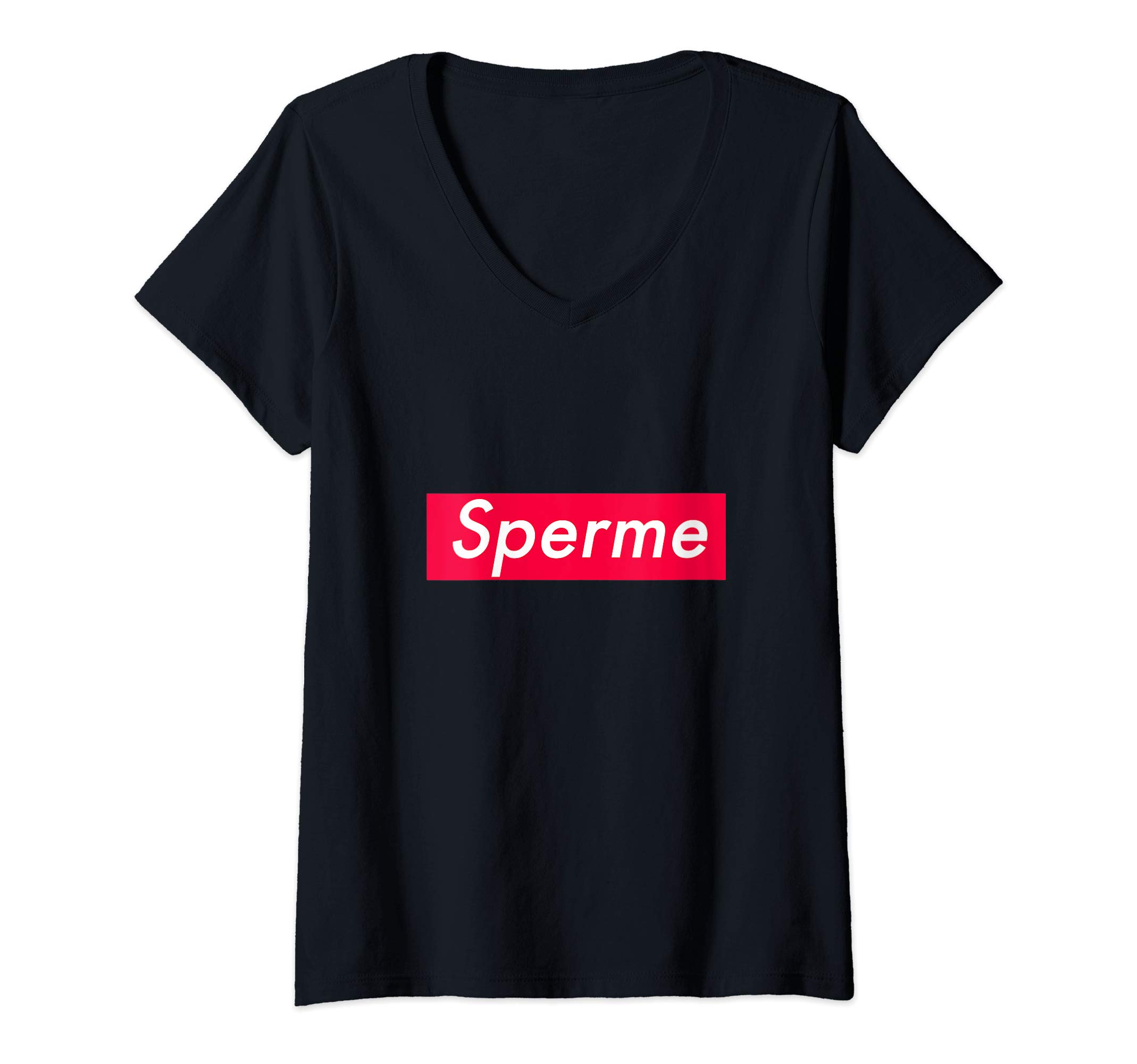 Womens Sperme Meme Tee V-Neck T-Shirt
