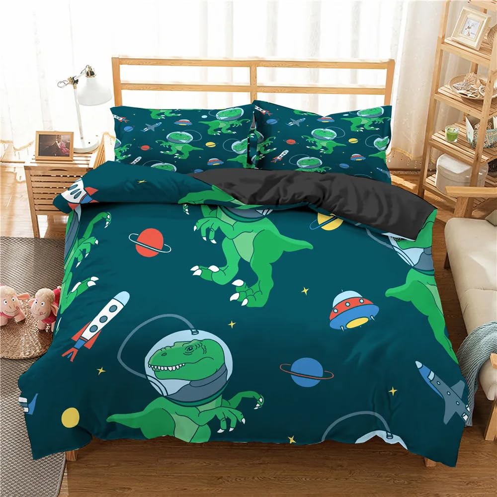 QBIDCSX Bedding Sets Single Dinosaur Bedding Sets Single Koala Duvet Cover 200x200cm with Zipper Closure, Hypoallergenic Quilt Cover with 2 Pillowcase for Boys Kids Girls