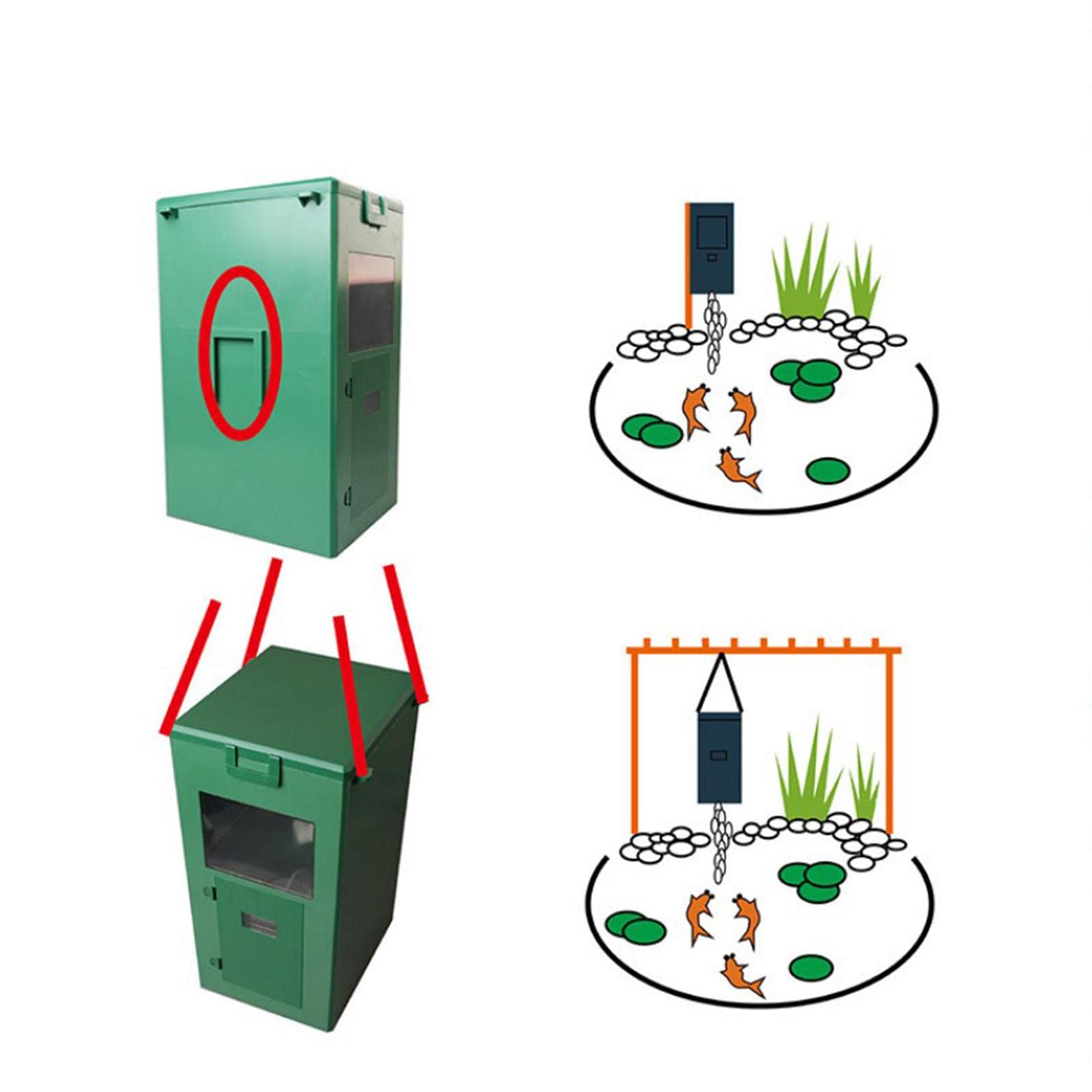 Alimentador Automático de Peces Dispensador Dosificador Acuario Estanque con Depósito 4.25 L Limpieza Sencilla Programable hasta 4 Raciones Diarias