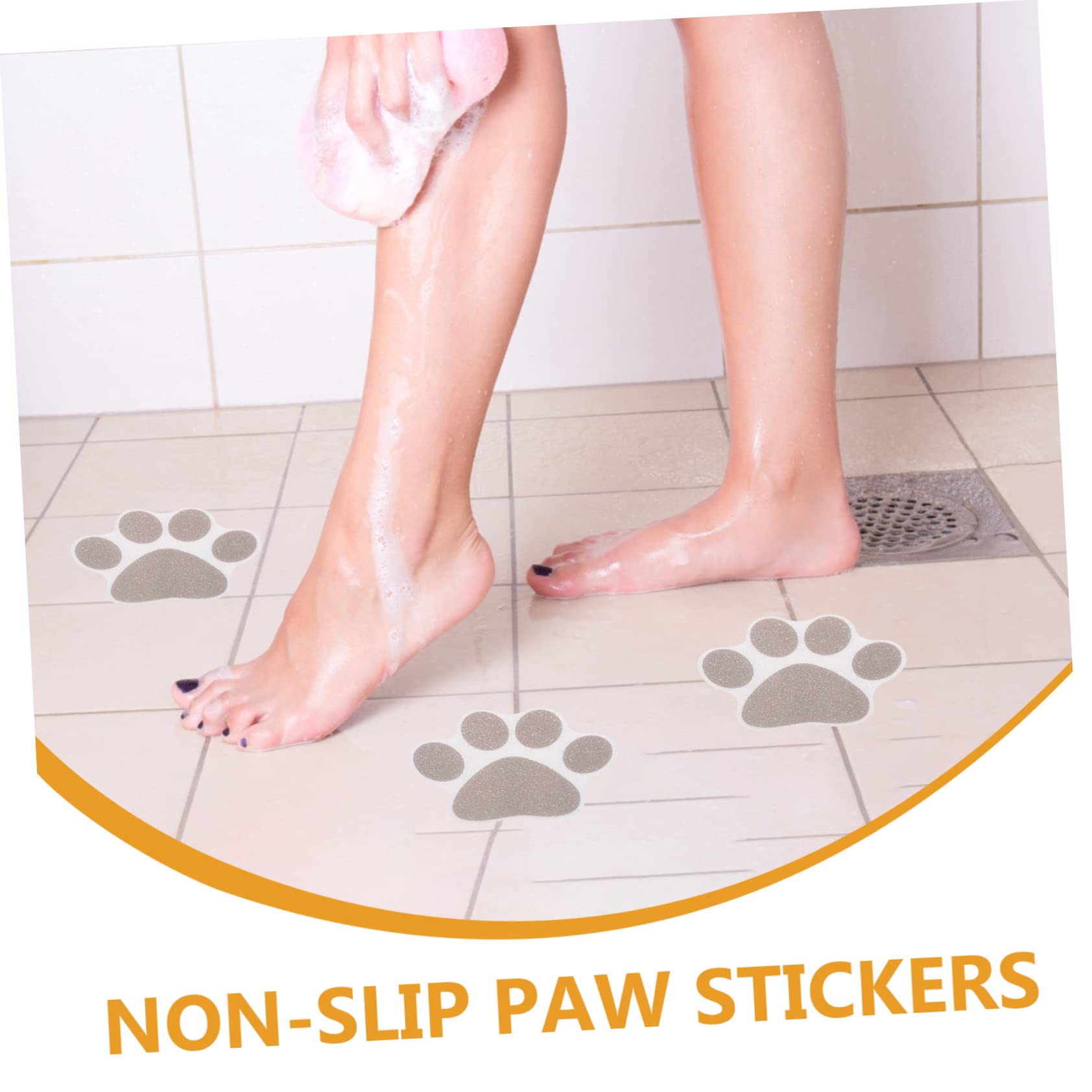 PRETYZOOM 50 Pcs Pegatinas Antideslizantes Huella Pampa Walls Huella Pegatinas Etiqueta Impermeable no Pegatinas Impermeables Ducha Pegatinas Pata Pegatinas Familiar Pedal Adhesivo