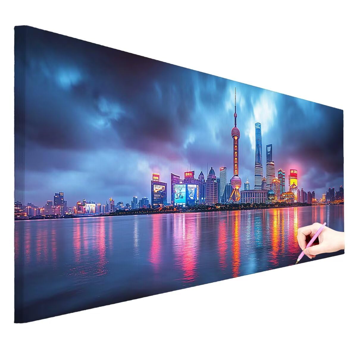 Diamond Painting Stadt, Diamond Painting Erwachsene Groß 200x100cm -0414