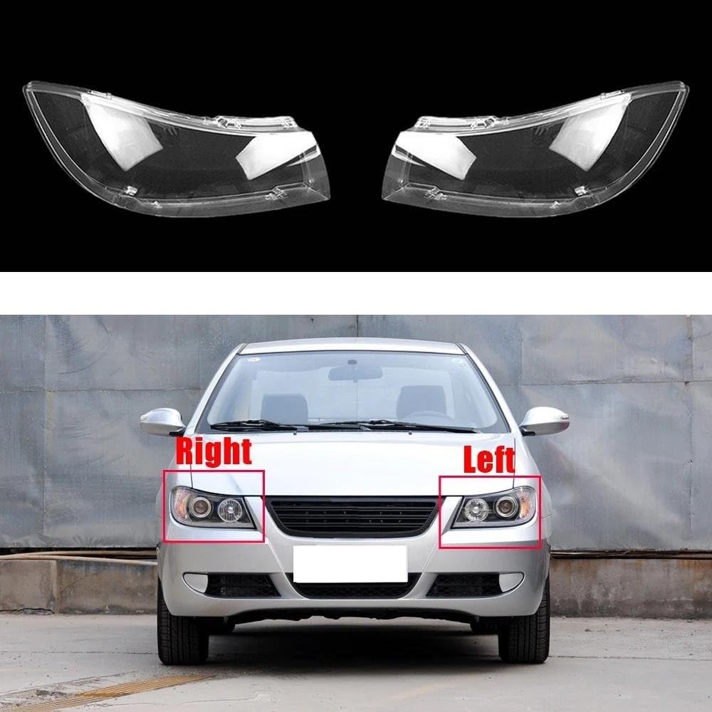 Coche Lámpara Cubierta Para Lifan 620 2005~2010 2011 2012 2013 2014 Carcasa Faro Repuesto Para Coche Lente Frontal Cristal Cubierta De Luz Transparente(Izquierda)