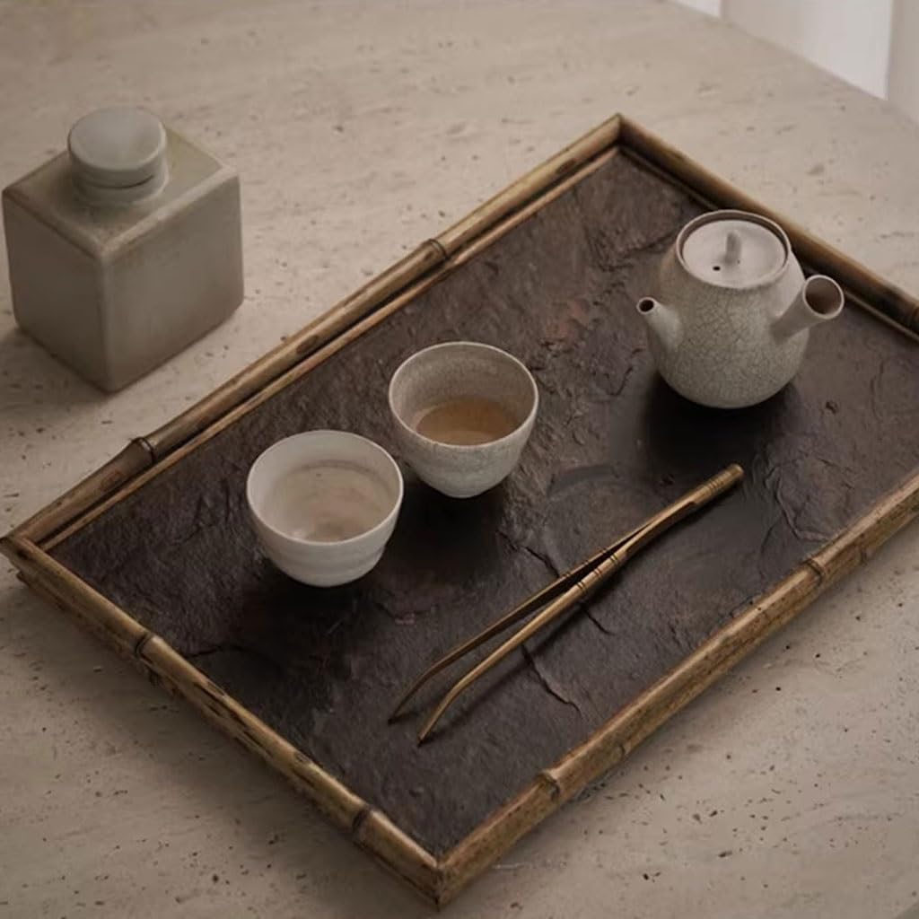 Bandejas Servir Comida Bandeja De Té Retro Rock Kung Fu, Almacenamiento Escritorio For Entrada del Hogar Mesa Cama