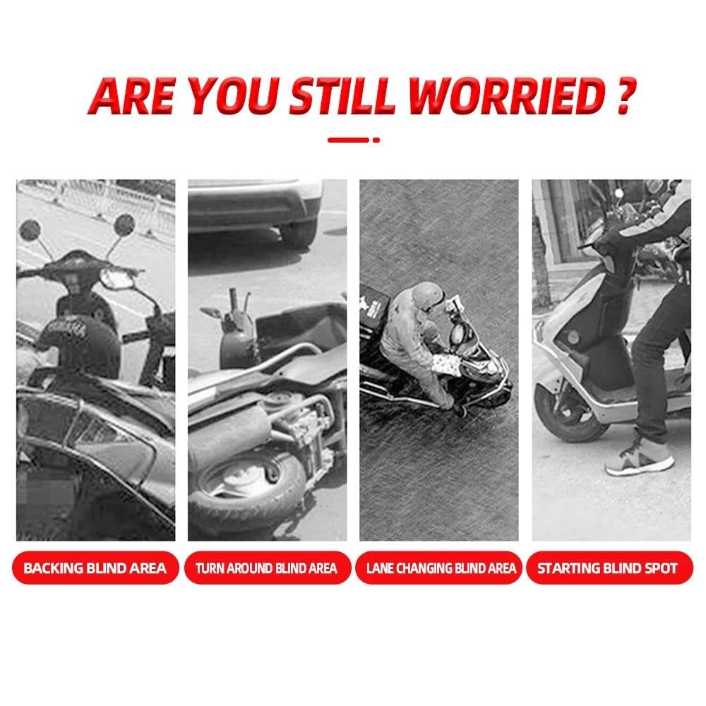 Motorrad Spiegel Rückspiegel Carbon Fiber Muster Motorrad Seite Spiegel Für Für Shiver 750 900 Für Dorsoduro 750 Für Specs 900 Spiegel Set Links & RECHTS(Rot)