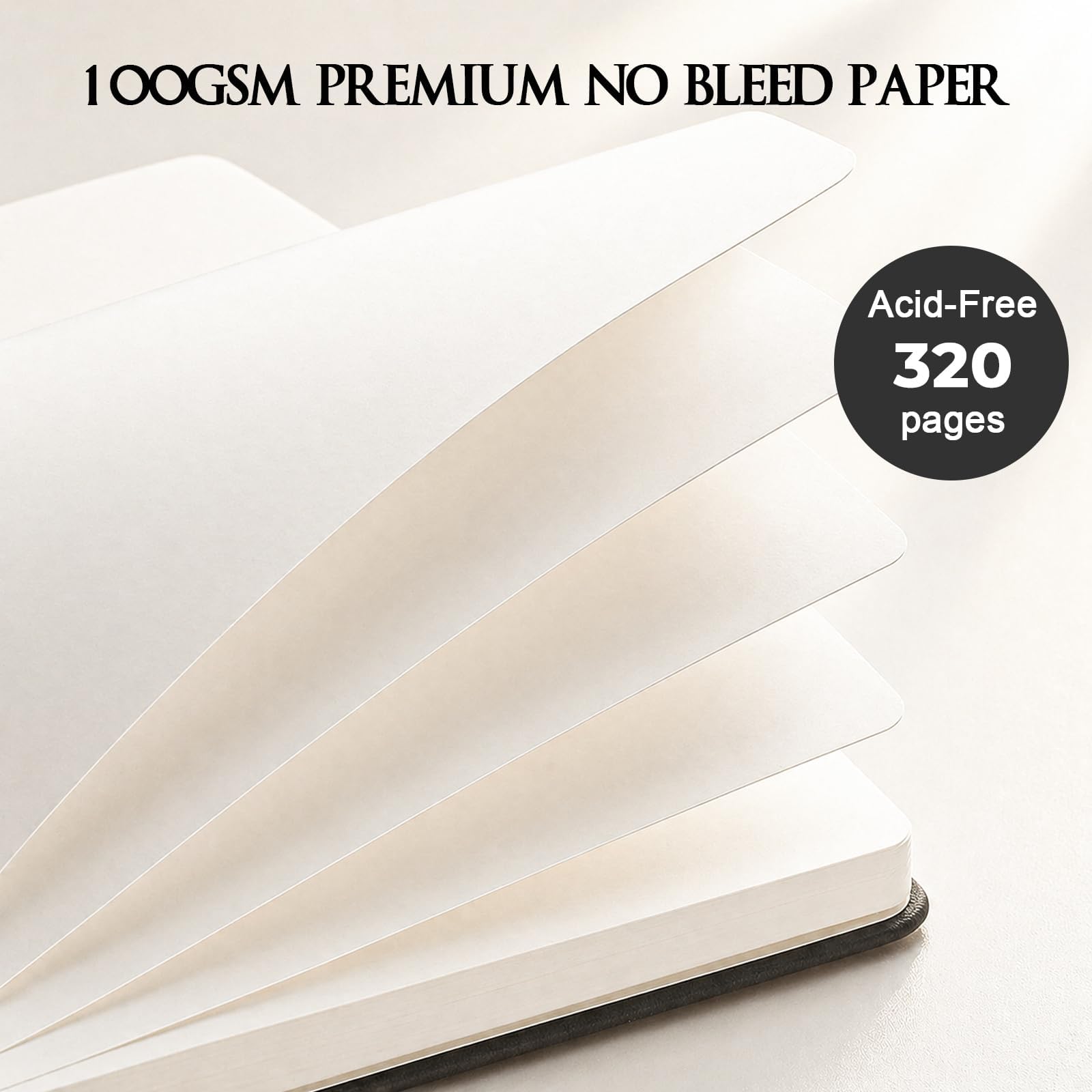 Taccuino vuoto, copertina rigida, 21,6 x 27,9 cm, 320 pagine, senza sbavature, 100 g/m², carta da disegno, scrittura, quaderni sfoderati per lavoro, diario in pelle per donne e uomini, scuola, verde