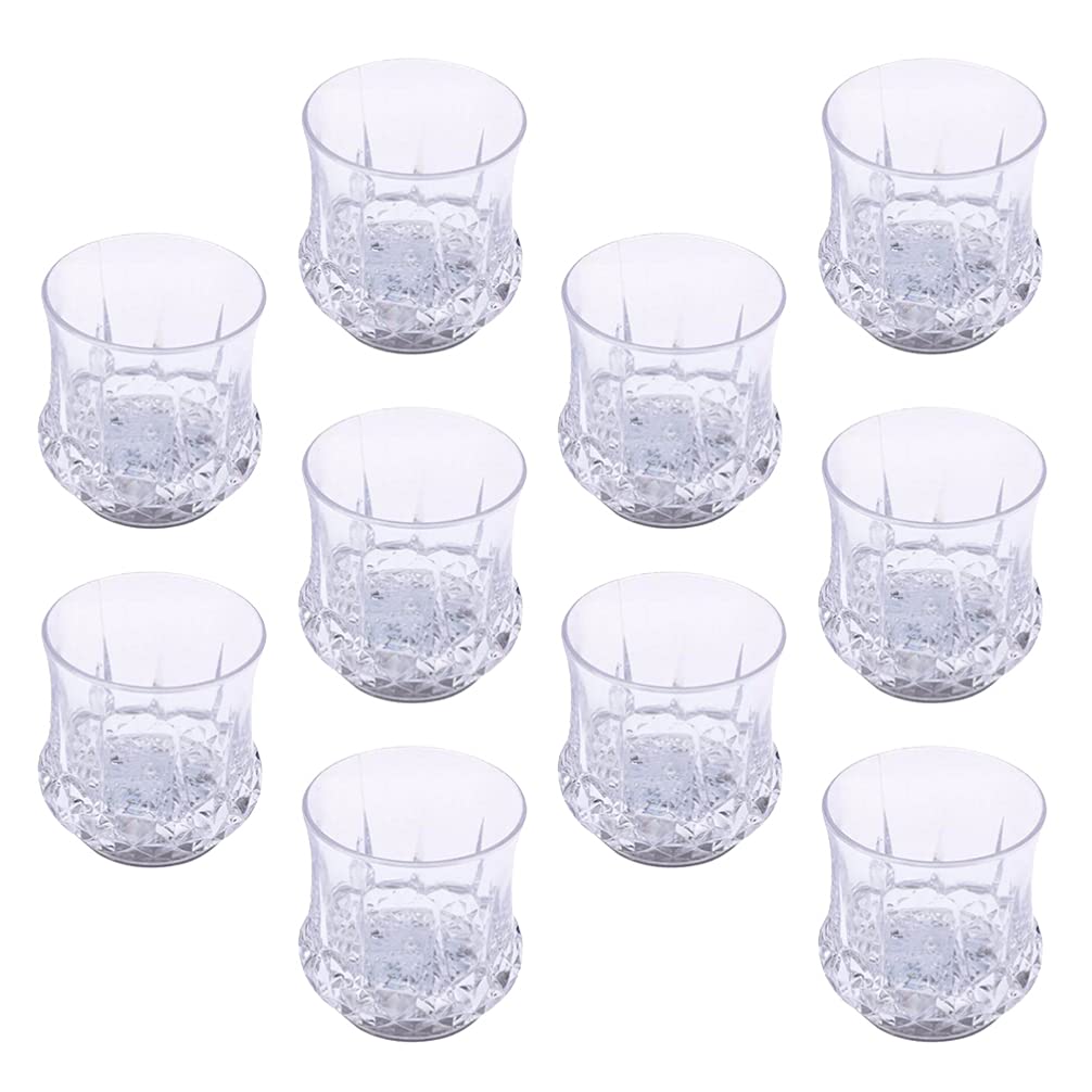Amosfun Flash Light Up - Set di tazze con bicchieri da tè, con luce a LED, multicolore, per bar, discoteca, compleanni, feste, laurea, 10 pezzi