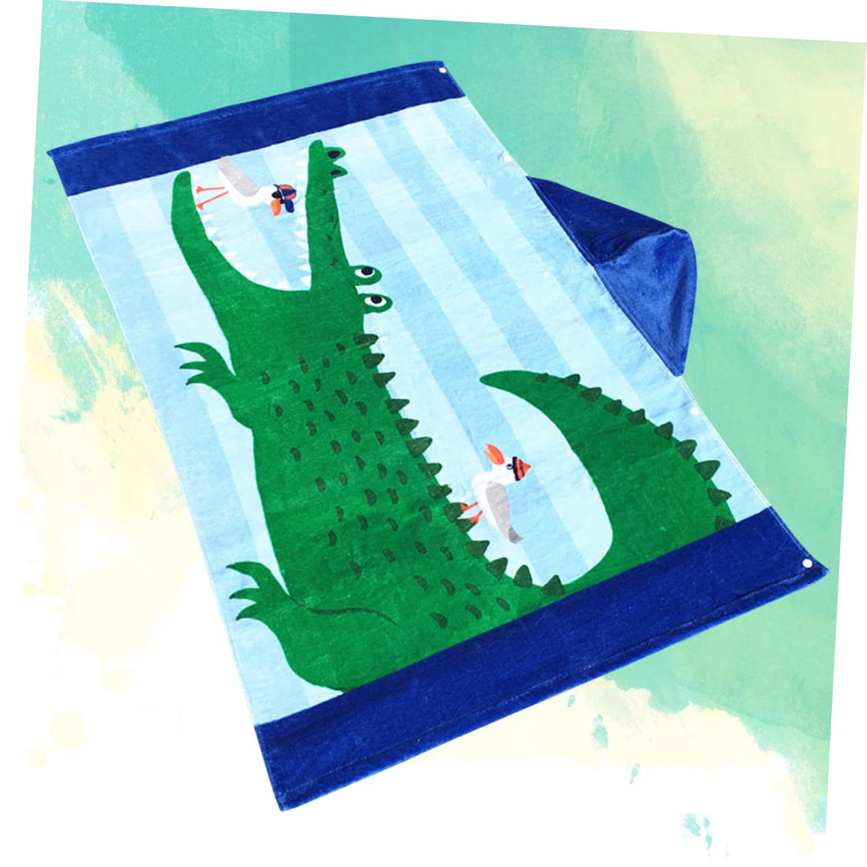 Zerodeko Poncho Bain Garçon et Filles Coton Capuche Grosse Taille pour Plage et Parc Aquatique