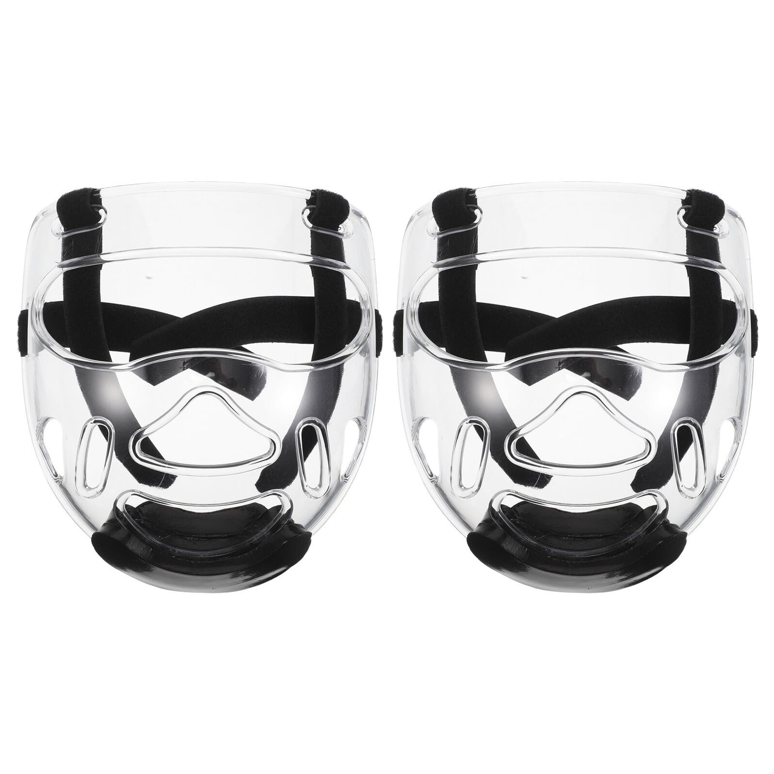 Cabilock Maschera Protettiva Viso Taekwondo 2 Pezzi Protezione Staccabile Casco Protettivo Completo Leggero e Trasparente per Allenamento Karate Kickboxing e Wrestling Adulti e Giovani