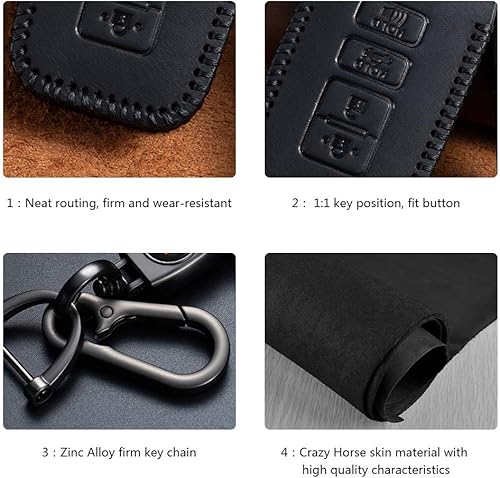 Miniatura 6 de Loyal Guard Funda de repuesto para llave de coche Ford Ecosport Edge Escape Explorer F-150 Raptor F-250 F-350 F-450 F-550 Fusión Mondeo Mustang