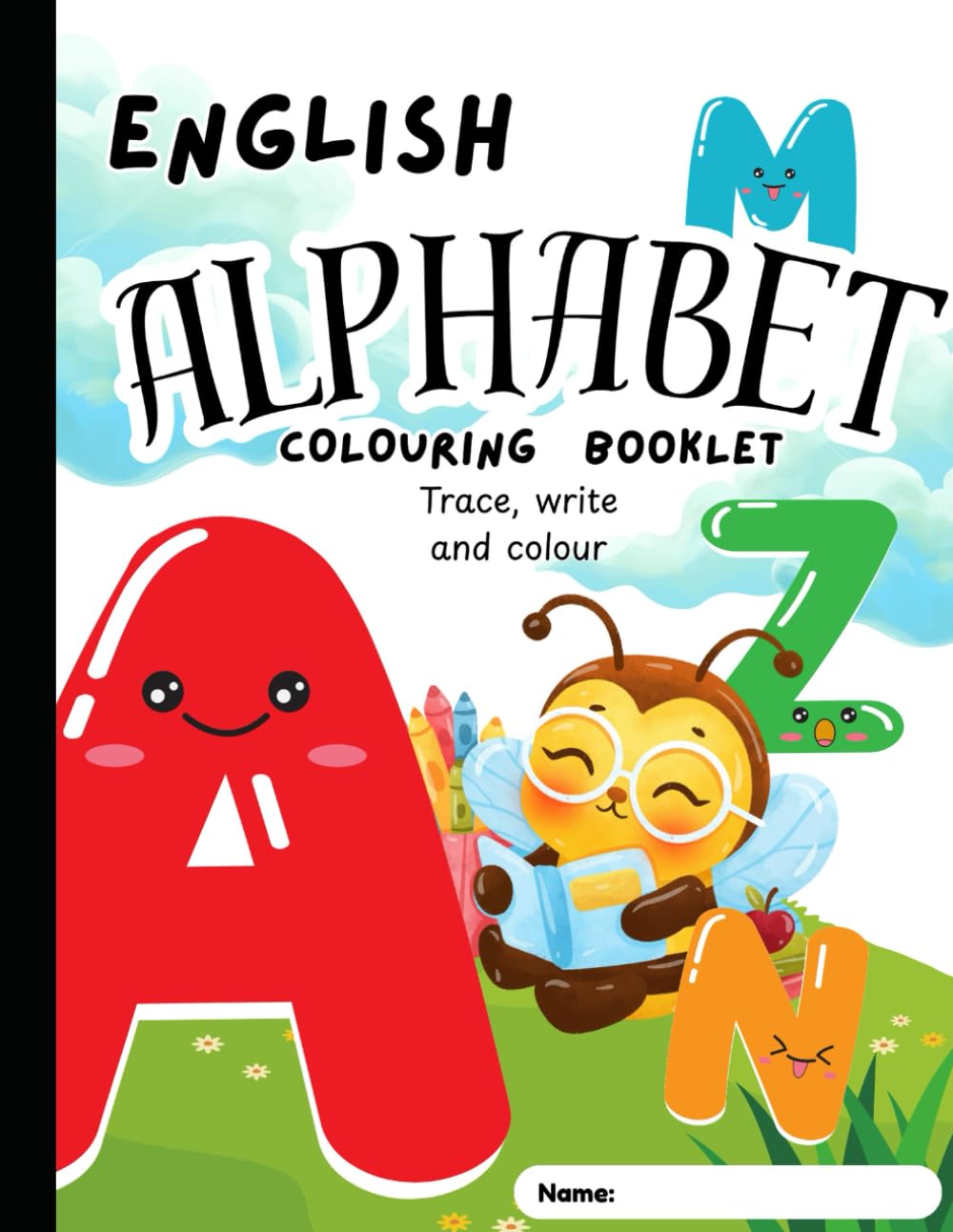 English Alphabet Coloring Book for Kids: A–Z Color and Trace Learning Book for Ages 3–6