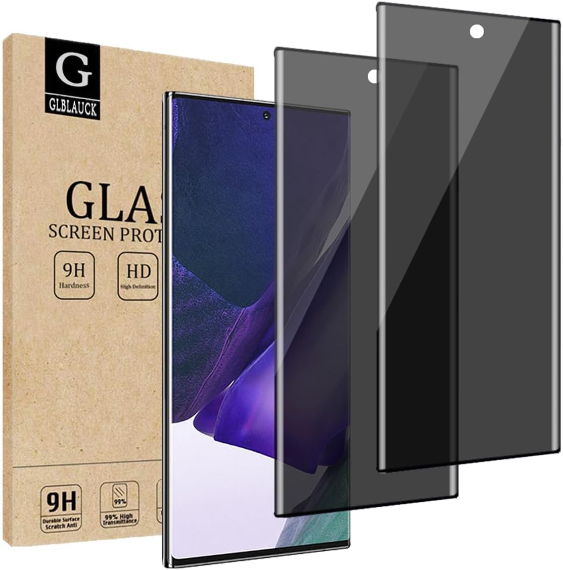 [2-Pack Privacy Screen Protector for Samsung Galaxy Note 20 Ultra, 9H Hardness Anti-Spy 3D Curve Edge Tempered Glass Screen Protectors for Samsung Galaxy Note 20 Ultra