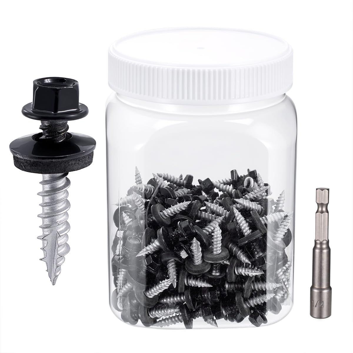 150 Black Roofing Screws - Metal Roof Repair -1