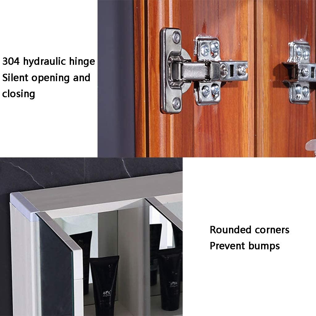Genérico Mueble de baño,Gabinete de baño Estante de decoración de Pared de Almacenamiento montado en la Pared para Espejo de Maquillaje Completo Gabinete de Almacenamiento de artículos para el hogar