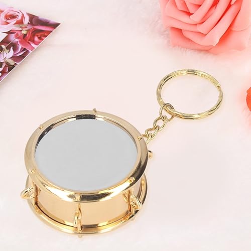 Miniatura 4 de Jiawu Llavero de tambor de trampa, decoración de cumpleaños, latón, lindo y portátil, exquisito, instrumento musical, llaveros para músicos para