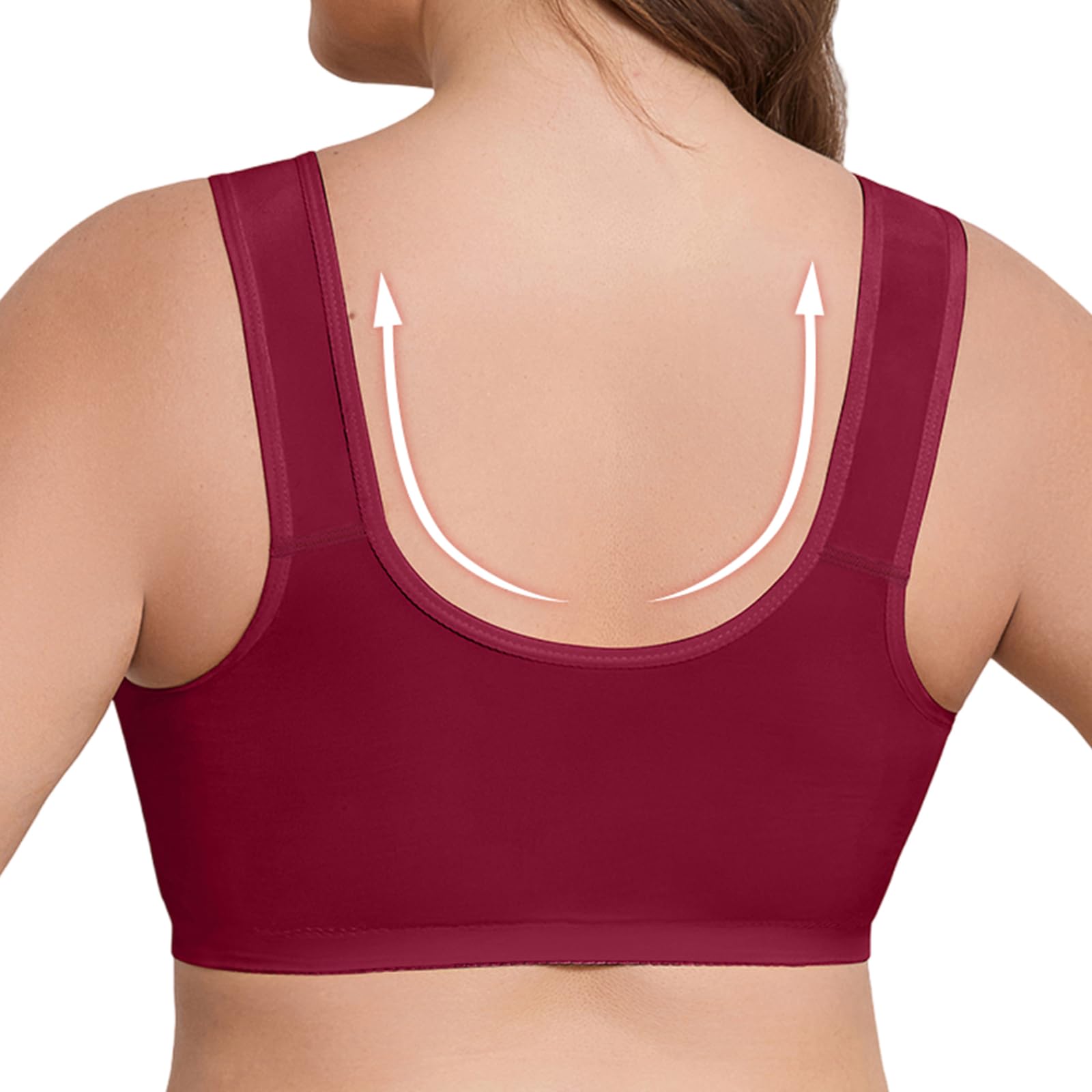 Sujetador Cierre Delantero Sin Aros para Mujer Pack De 3 Sostenes De Mujer Talla Grande Espalda Ancha Sujetadores Comodos Ropa Interior Estampado Floral para Dormir
