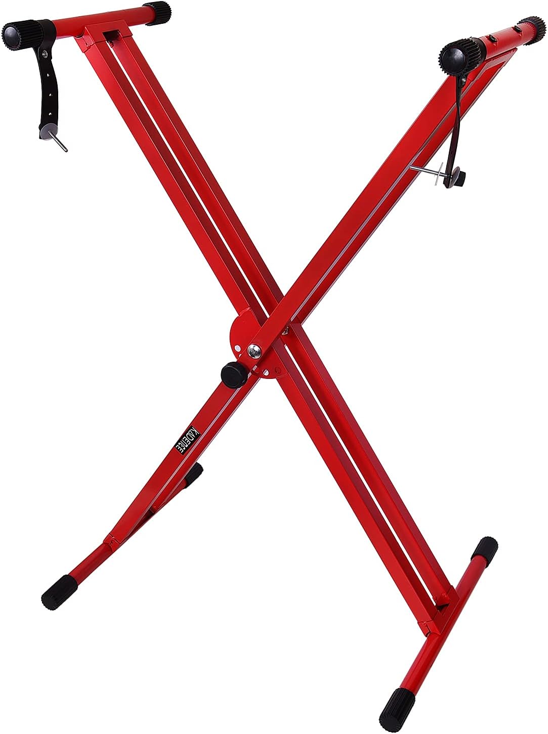 Kadence Heavy-Duty Piano Keyboard Stand - NK13-3kg Dual Braced - Locking Straps - Red