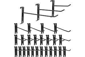 Pack of 24 Black Gridwall Hooks: Essential Tool for Enhanced Display and Organization