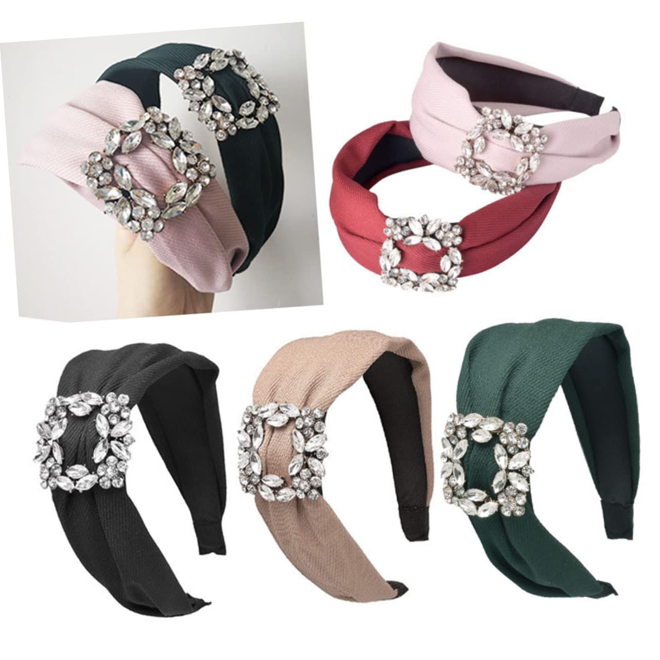 Mikinona 3 Pezzi Cerchietto Largo Per Con Strass Fascia Per Da Donna Alla Moda Materiale Confortevole Per Feste Quotidiane