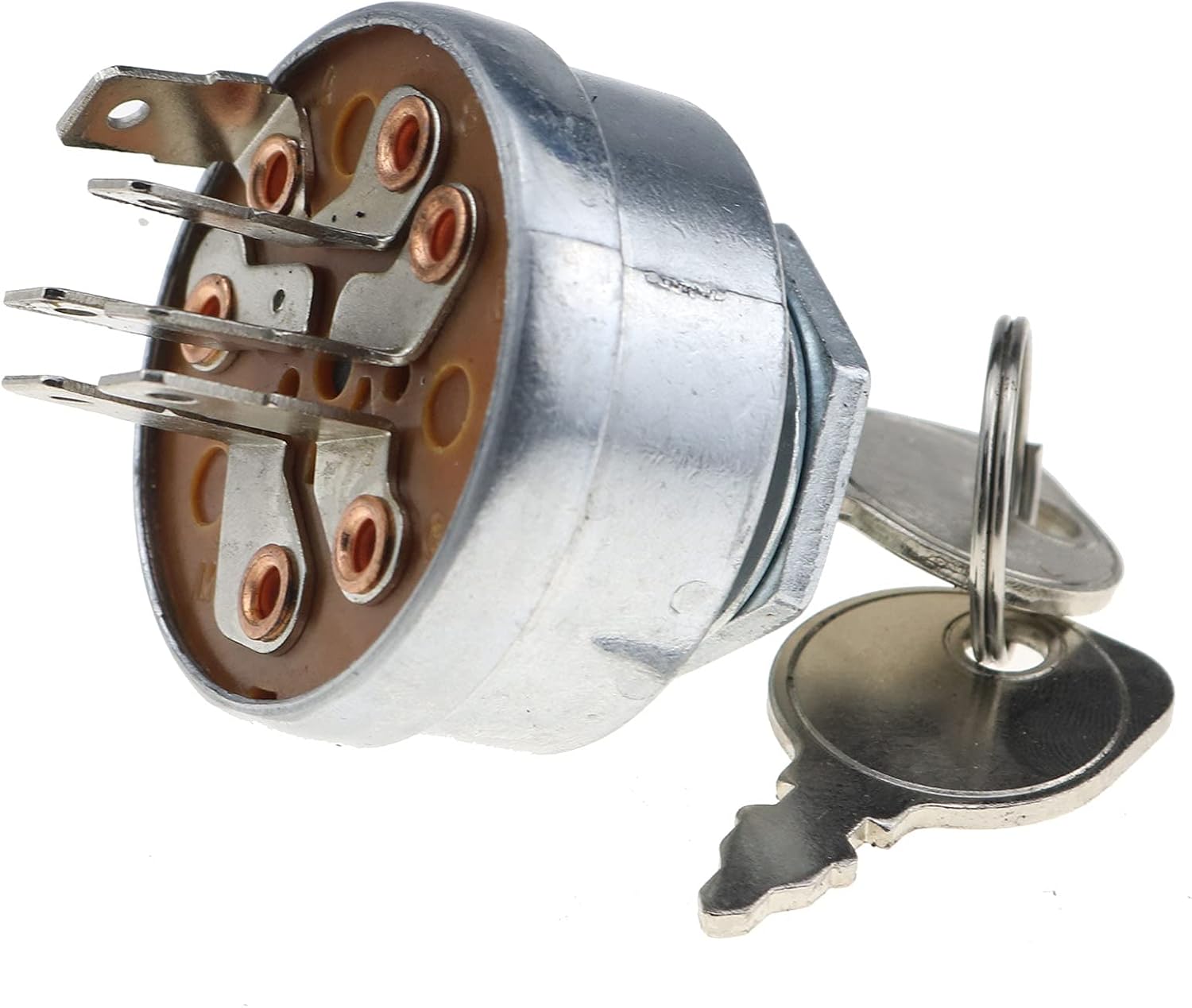 DVPARTS Starter Switch Ignition Switch W/2 Keys AM38227 33-398 430-110 for Oregon John Deere 316 318 420-108 111 111H 112 112L 116 116H - GS25 GS30 GS45 GS75