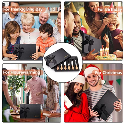 Exquisite 8-Piece Cheese Knife Set || Charcuterie Accessories Including Cheese Knives & Mini Knife Sharpener & Corkscrew || Stainless Steel Cheese Cutter For Cheese/Butter/Cream With Wood Handle…… #TOP5