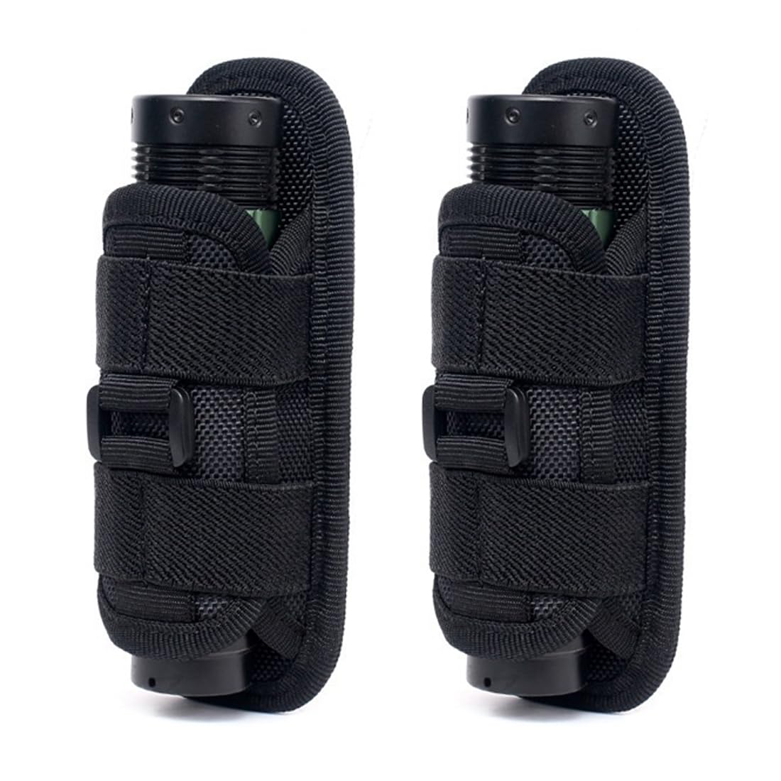 2 Pezzi Porta torcia cinturone, Porta guanti cinturone, Supporto per Torcia Tattica a 360 Gradi, Kit multiutensile, Escursionismo e trekking all'aria aperta, Facile da usare