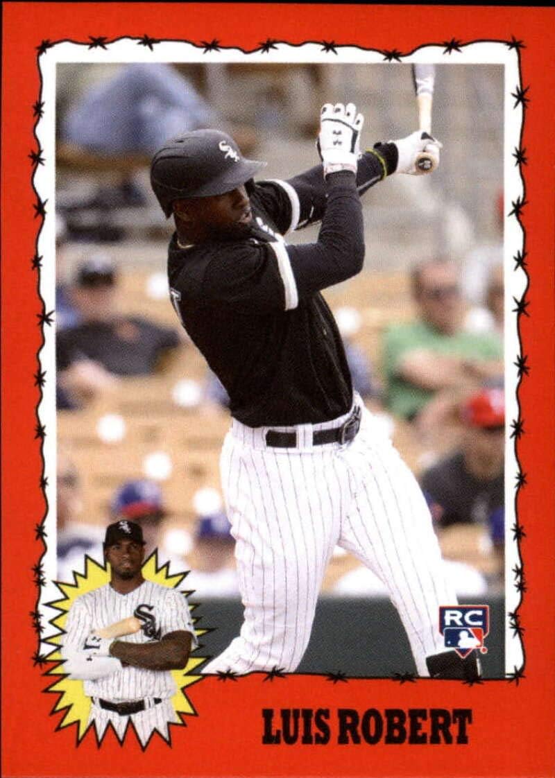 2020 Topps Throwback Thursday Baseball #68 Luis Robert RC Rookie Chicago White Sox 1985 Topps Rambo First Blood: Part II Design Past and Present Hitters Print Run 666