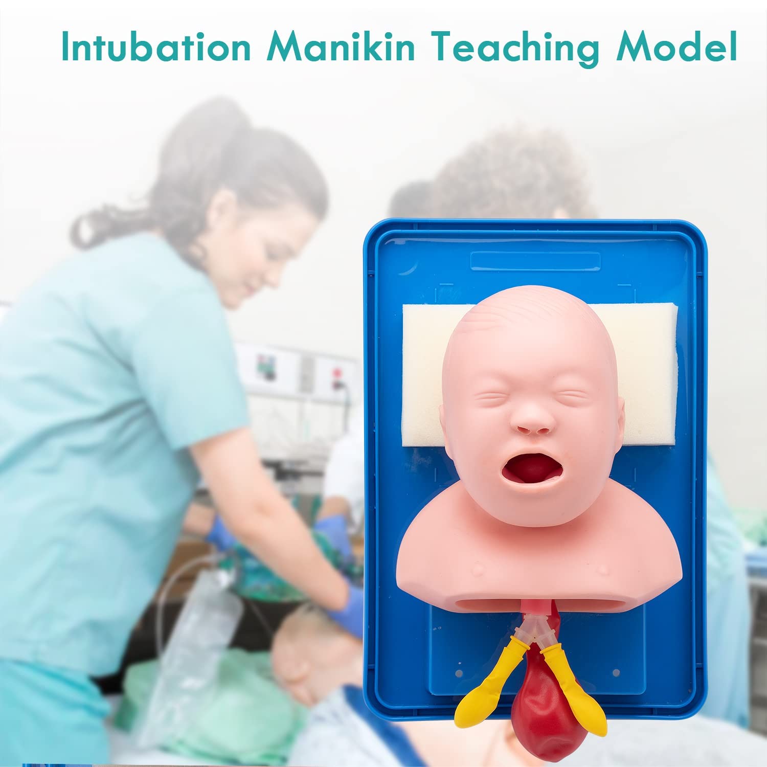 Modello del manichino di intubazione per l'addestramento della gestione delle vie aeree, simulatore di intubazione tracheale per l'istruzione del laboratorio di scienza