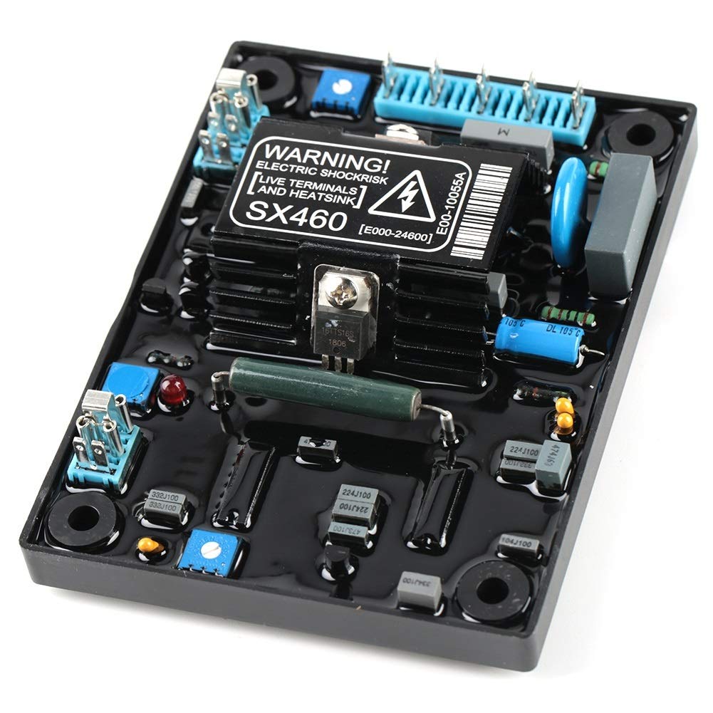 Jadeshay Regolatore di Tensione,SX460 AVR Regolabile Generatori Accessori Modulo Stabilizzatore Motore di Tensione Automatico per Generatore Motori Diesel,Ingresso CA 120 (95-132) V / 240 (190-264) V