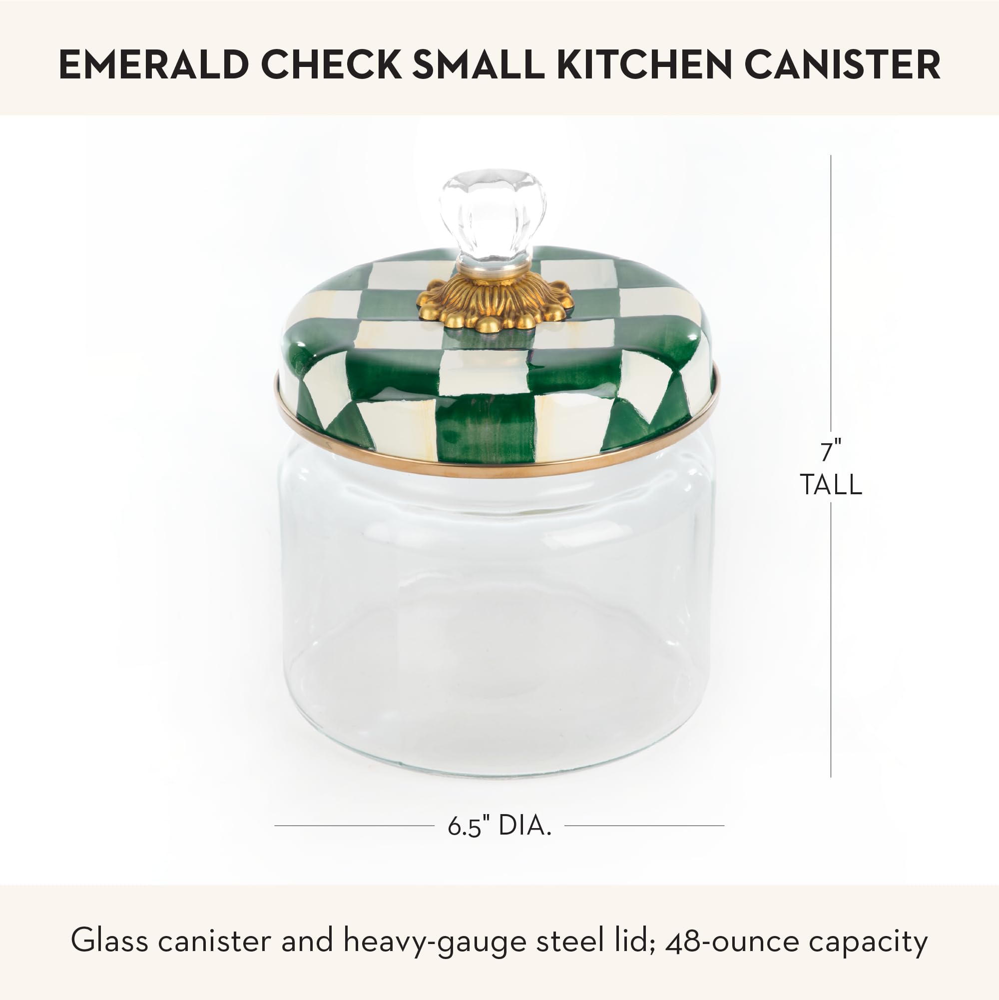 Amazon.com: MACKENZIE-CHILDS Small Kitchen Canister, Decorative