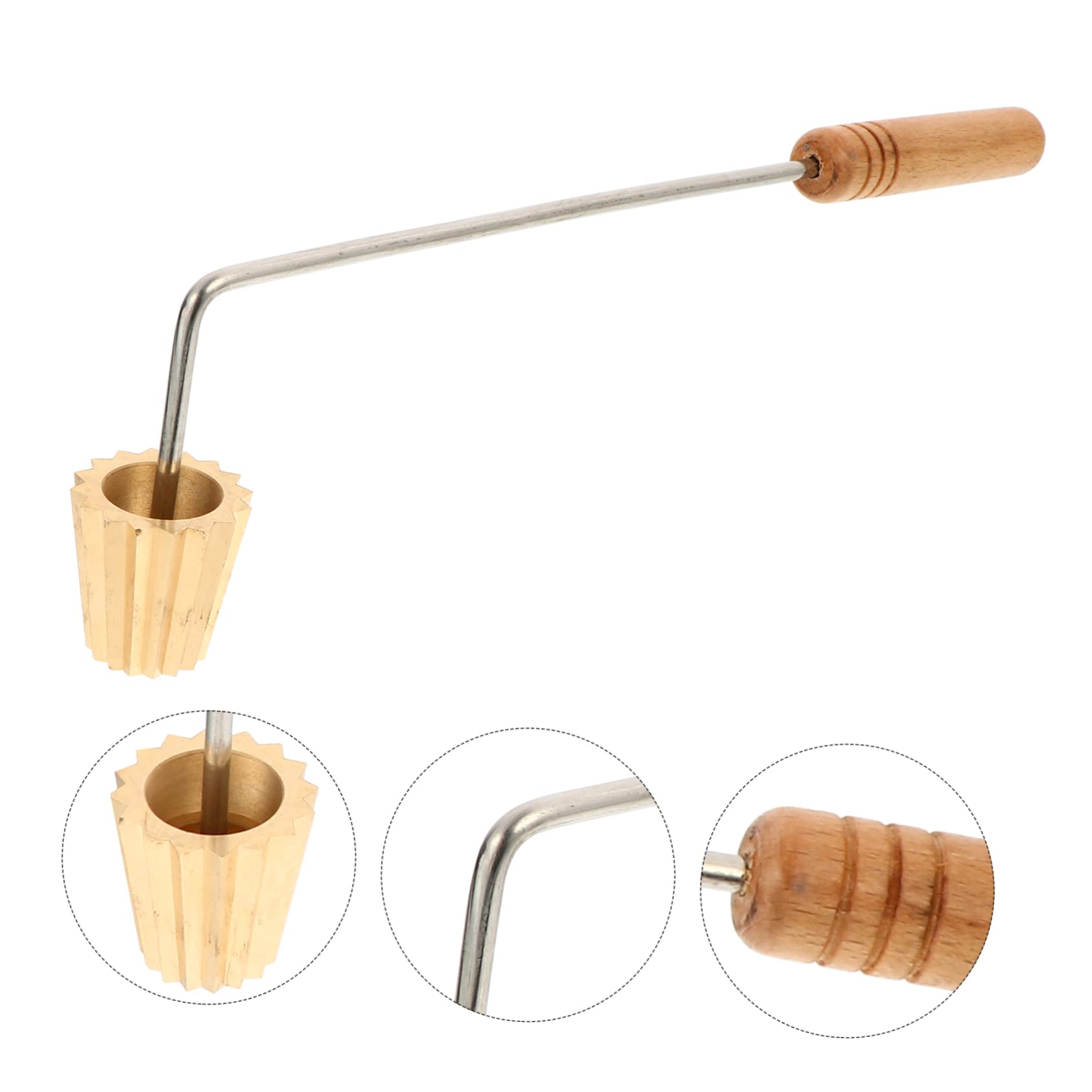 BESTOYARD Stampo Frittelle per Cottura della Crostata in Rame e Legno, Facile da Pulire e Sformare, per Attività di Baking e Feste