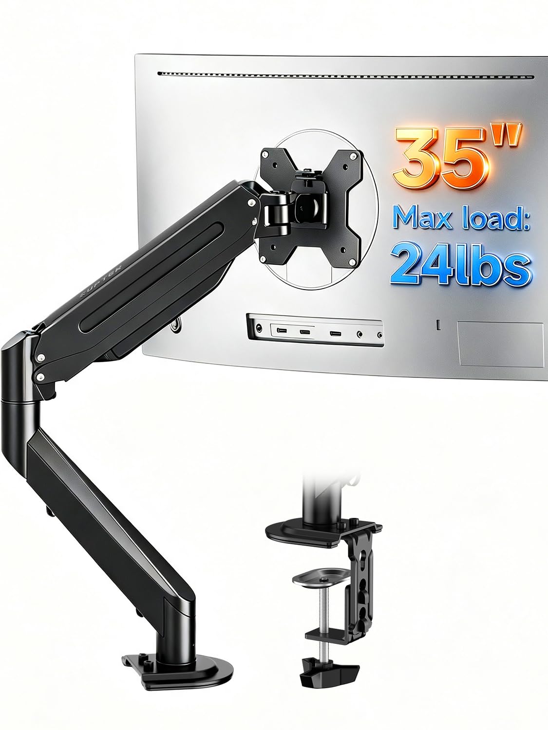 Suptek Fully Adjustable Gas Spring Monitor Mount Fits 17 20 22 23 24 26 27 inch Monitors Weight Capacity up to 13.2 lbs-image-46