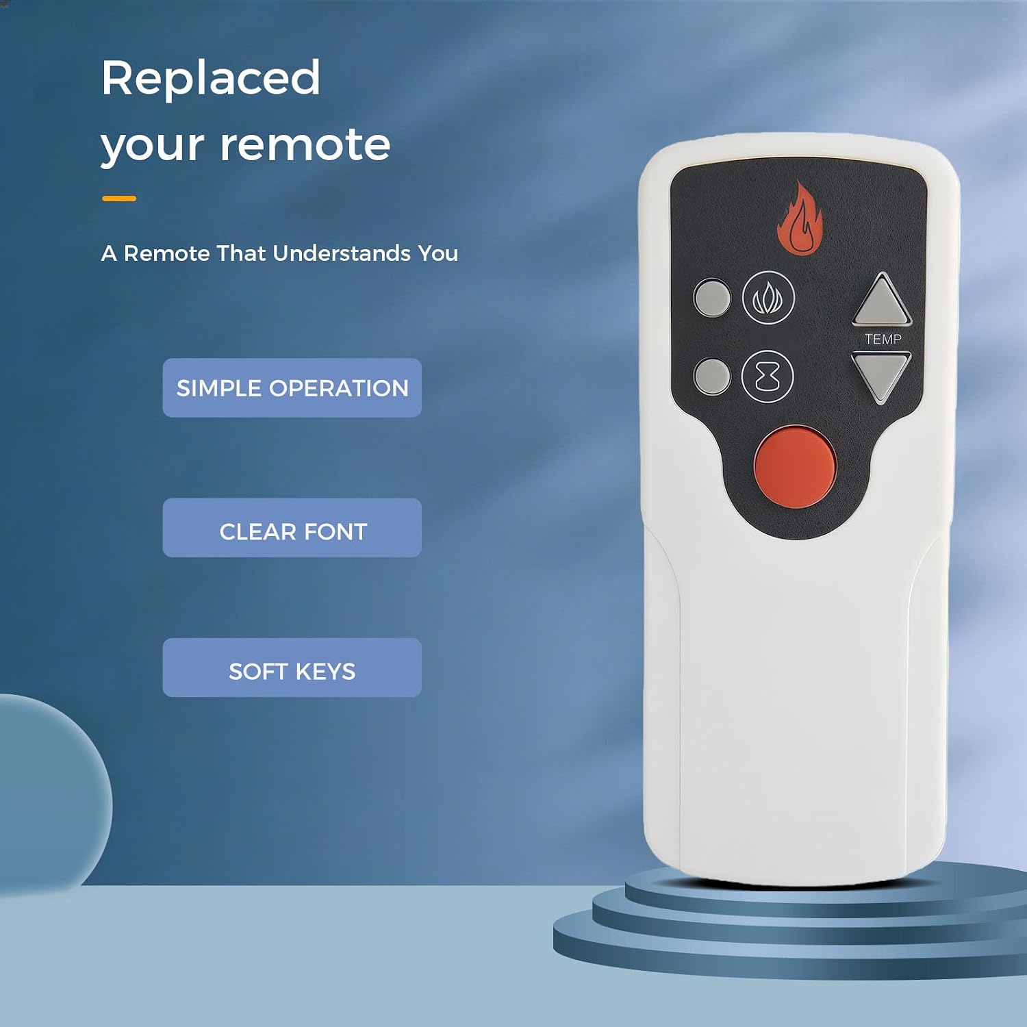 Replacement for Twin Star ClassicFlame Electric Fireplace Heater Remote Control 1811033FGL 1811033FSL 1811033CGL 2311033FGL 2311033FSL 2311033CGL 2511033FGL 2511033FSL 2511033CGL 2611033FGL 2611033FSL