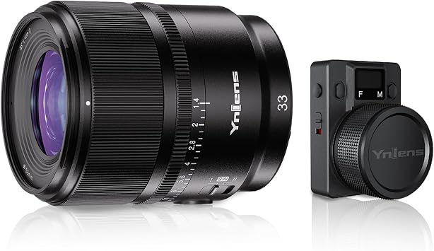 YONGNUO YN33mm F1.4 Lens w/Remote Controller, 33mm F1.4 Auto Focus Large Aperture APS-C Frame, Standard Prime Lens for Sony E Mount