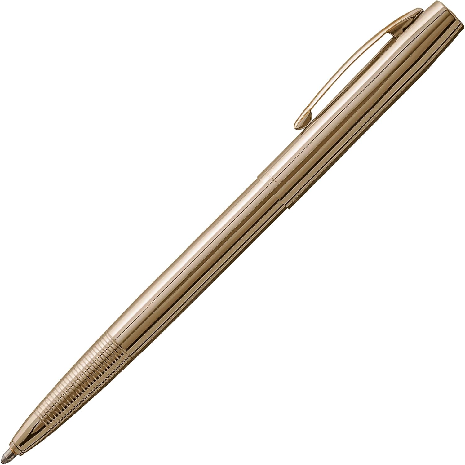 Fisher Space Pen Lacquered Brass Cap-O-Matic Pen, Pressurized Ballpoint Pen, Writes Upside Down and in Extreme Temperatures, Black Ink, Medium Point, Pocket Clip, Gift Box, Made in the USA