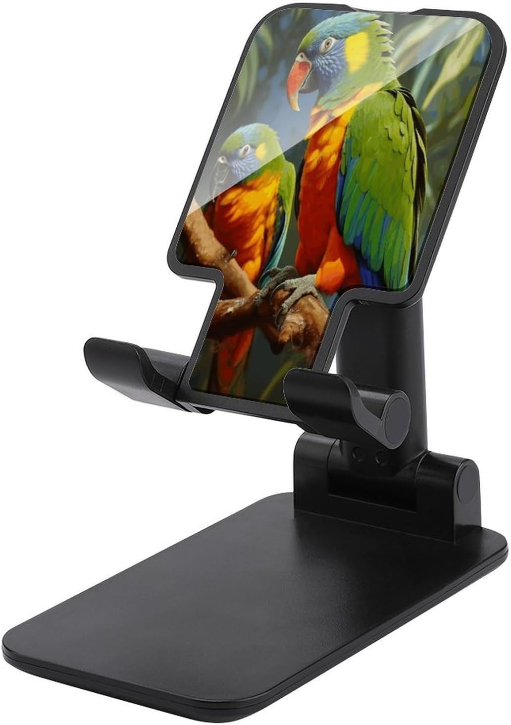 Bird Parrot Painting Folding Cell Phone Stand for Desk
