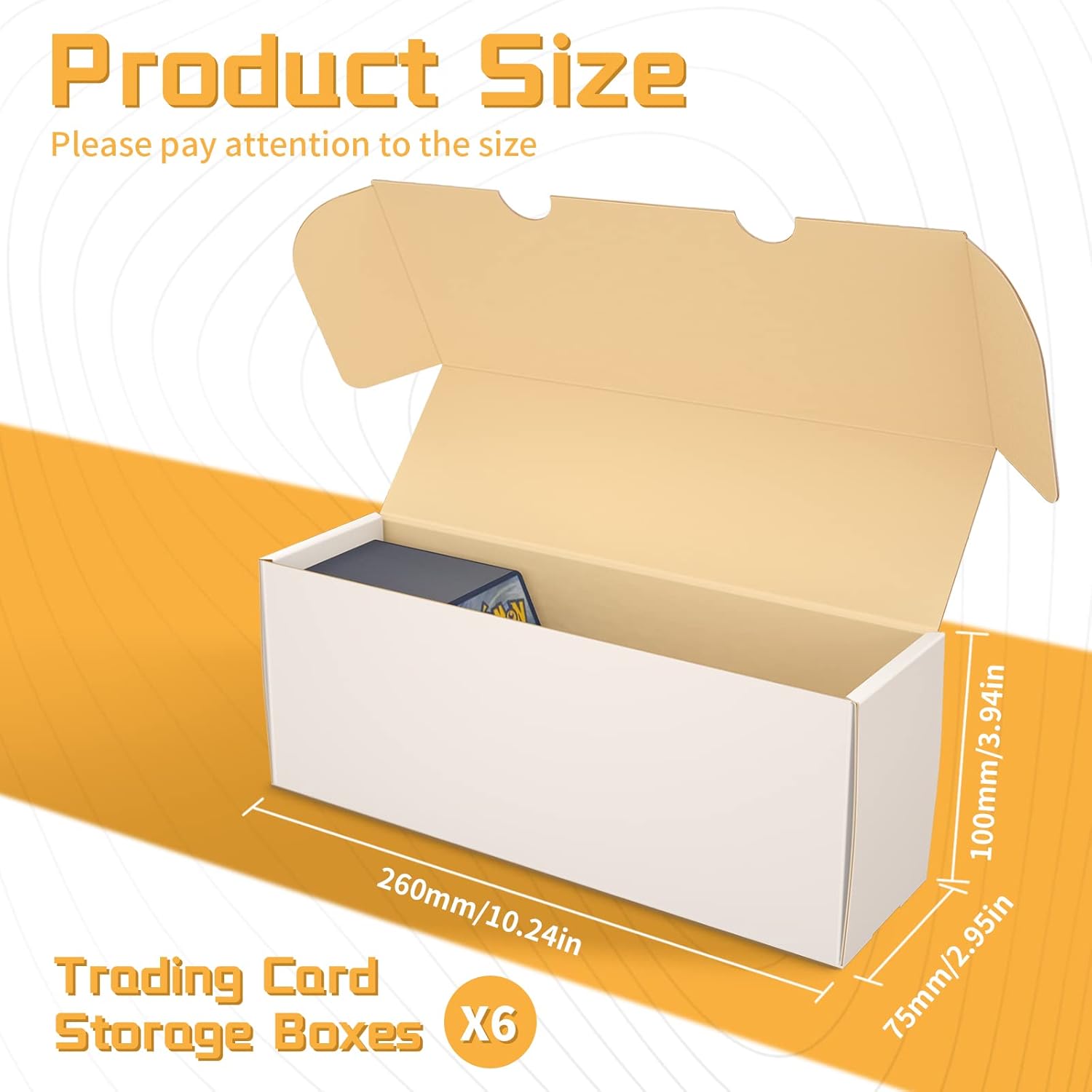 Trading Card Storage Box,Sports Card Storage Boxes, 4-Pack Cardboard Card Box for TCG/Magic/Mtg Basketball Cards, Collectible Trading Cards Trading Card Boxes
