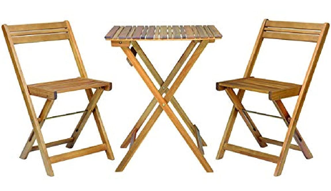 Vigor Set ameublement de Jardin Mod. Ettore en Bois, 3 pièces