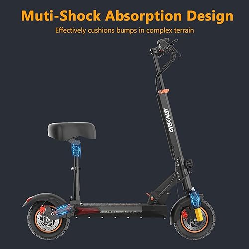 Miniatura 4 de iENYRID E Scooter con asiento desmontable, scooter eléctrico para adultos con potente motor de 800 W, velocidad máxima de 28 Mph, rango de 20 a 30