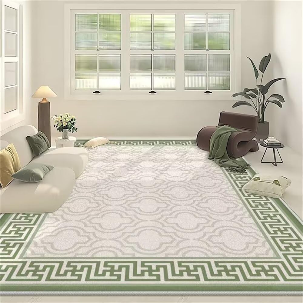 Tapis rafraîchissant chat résistant aux taches grand tapis de salon vert