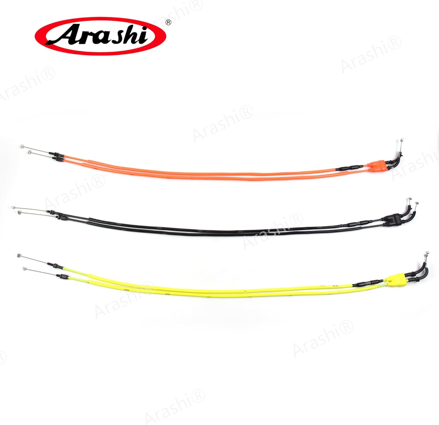 Arashi Throttle Cable for Yamaha FZ07 2018-2020, MT07 ABS 2014-2020, Stainless Wire Line and Rubber Motorcycle Replacement Accessories Parts Black