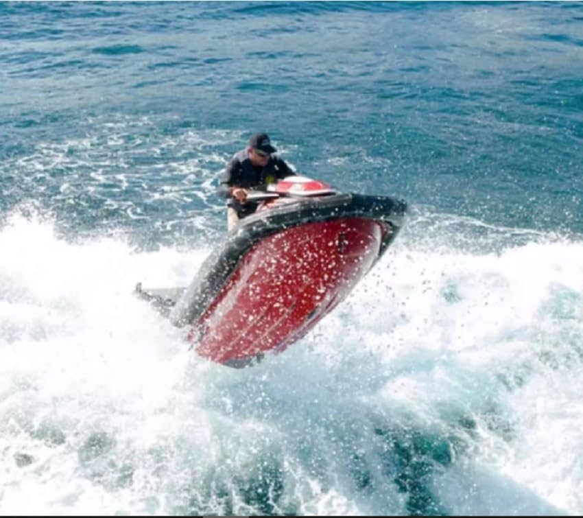 Newly Designed Inflatable Jet Ski Fender Inflatable Rib Kit Protective Jet Ski, 325 x 178 x 20cm, Black