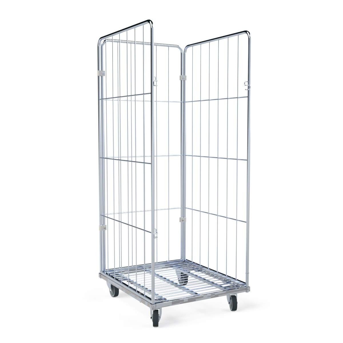 Wäschewagen 720x810x1700 mm 3-seitig mit Stahlboden