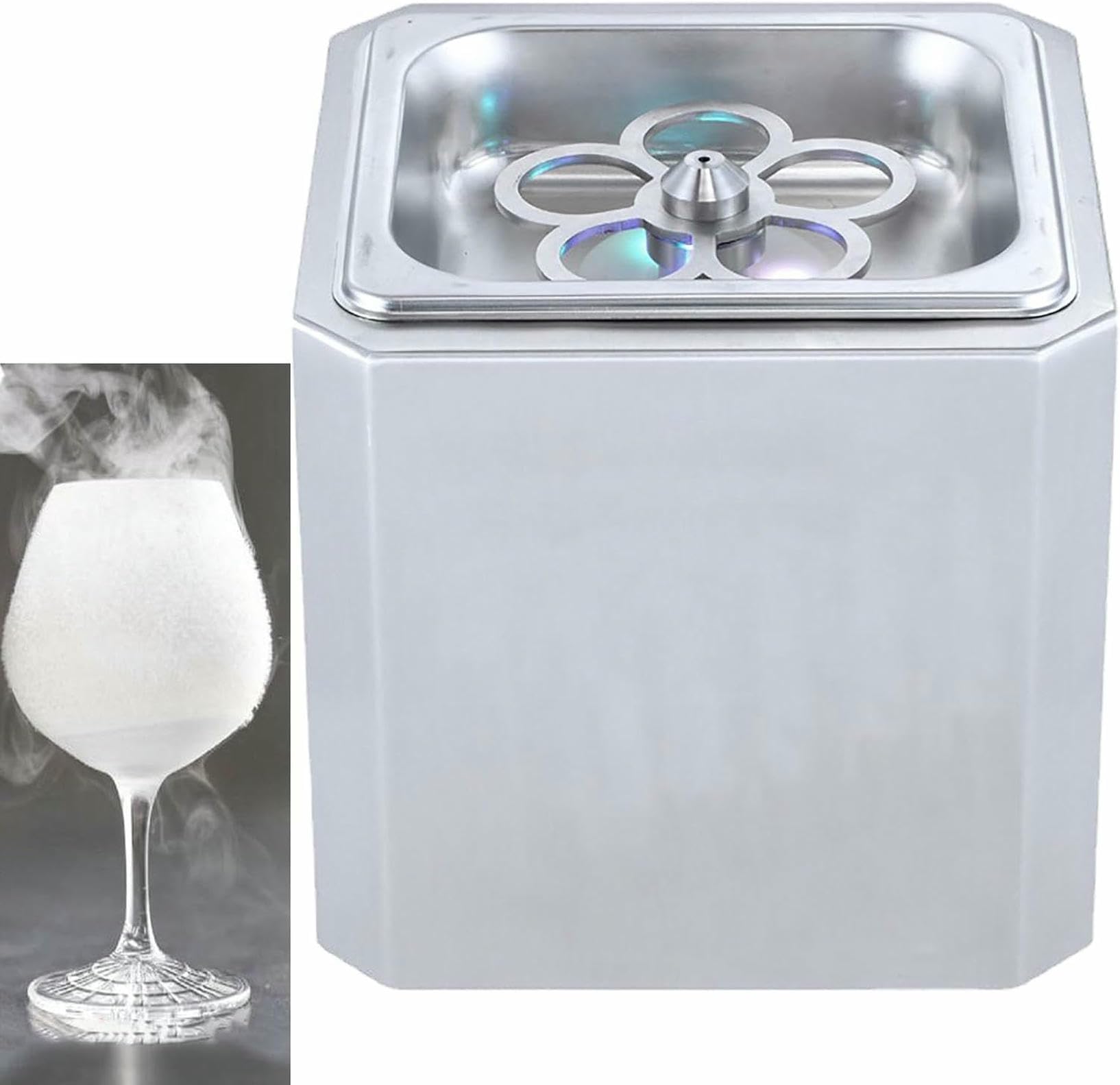 Mini -Gla -Chiller, 6s Schnellkühlende CO2 -Glasförderer, Mit LED -Licht, Sofortiger Drink Chiller, Für Bar, Restaurant, Küche