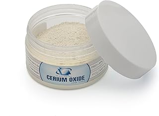 GLASS POLISH PRO 3.52oz (100g) Cerium Oxide, Fine-Grade Glass Polishing Powder, Refined Formula, TREO 95%, 2.5 Microns, White – GP90002