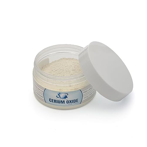 GLASS POLISH PRO 3.52oz (100g) óxido de cerio, polvo de pulido de vidrio de grado fino, fórmula refinada, TREO 95%, 2.5 micrones, blanco - GP90002