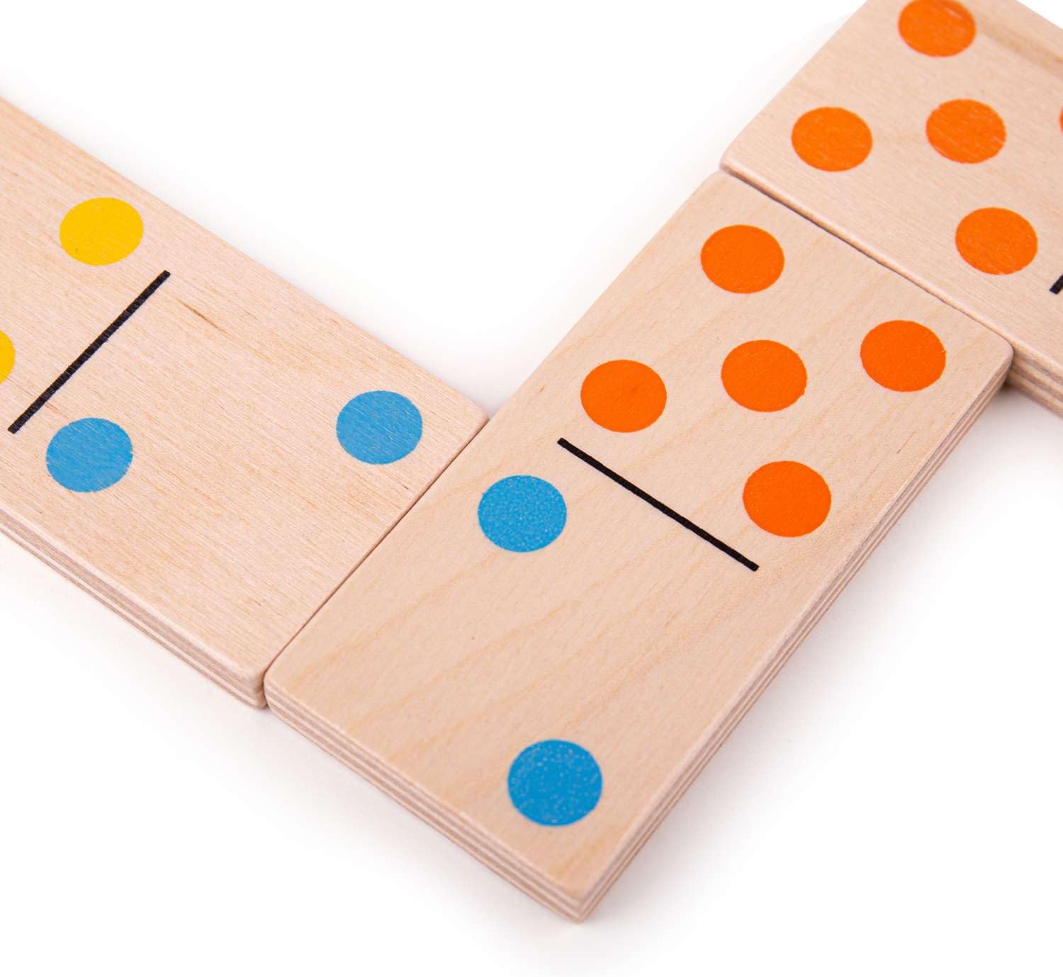 Bigjigs Toys Wooden Jumbo Kids Dominoes - 28 Giant Dominoes for Children Aged 3 Years +, Premium Quality Wooden Traditional Games, Fun Garden Games for Kids
