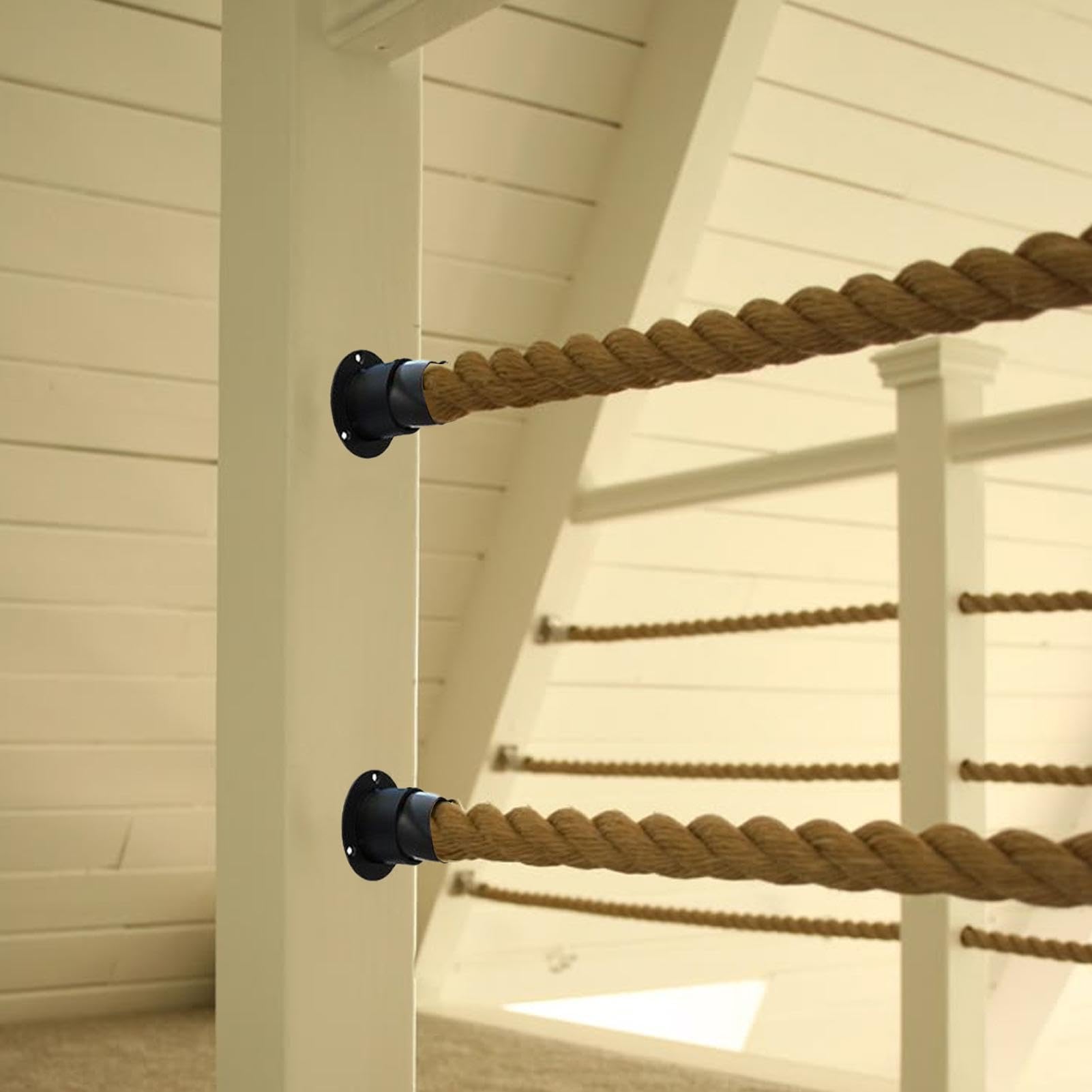Supporto Per Fune Con Viti 4 Pezzi Morsetto Di Fissaggio Decorativo In | Kit Supporti Per Corda Esterno Terrazza Giardino Recinzione Scale Ringhiere Ponte